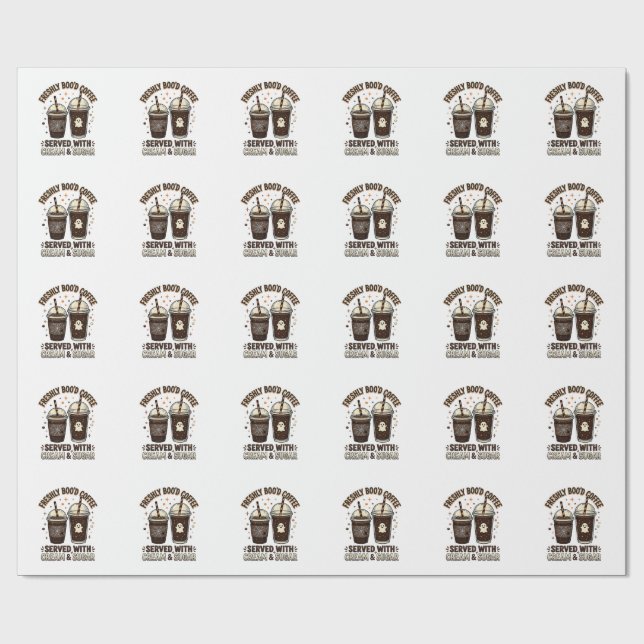 Nyskapad Kaffe Halloween Spökskål Presentpapper (Platt)