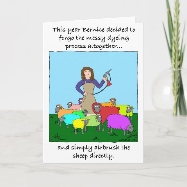 Nyskapande garnfärgning kort (Framsida)