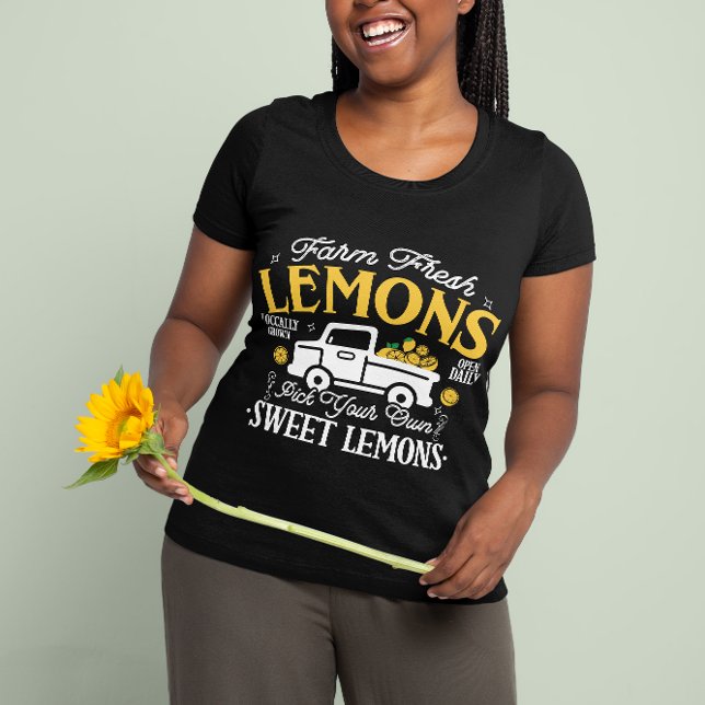 Nyskördade citroner lokalt odlade t shirt (Farm Fresh Lemons Loccally Grown)