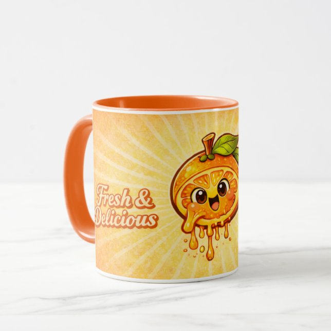 Nyspressat - Fruity Feeling - Matglada Vänner Mugg (Framsida vänster)