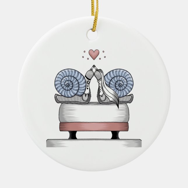 Nyss gift julgransprydnad keramik (Framsidan)