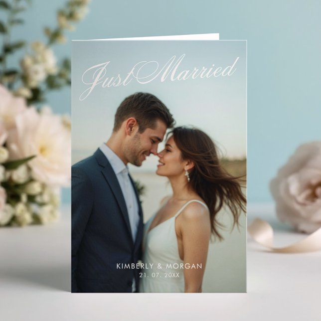 Nyss Gifta Foto Vikt Bröllopsannons Inbjudan (Skapare uppladdad)