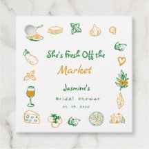 Nyss Kommen Till Marknaden Handritad Bröllopsfest