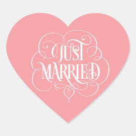 NYSS NYKTRA Kalligrafisk bokstavsform med hjärta Hjärtformat Klistermärke