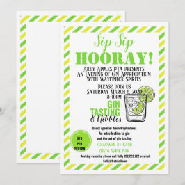 Nyss och tonik för insamlingsfest för Gin-provsmak Inbjudningar