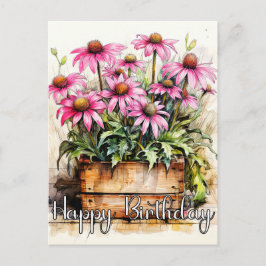 Nyss Planterad Asterblomma Illustration Vykort