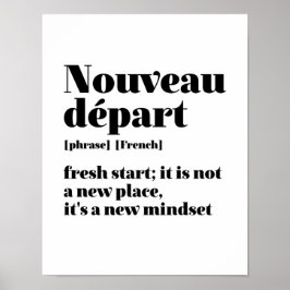 Nystart för Nouveau Depart för inspirerande Fransk Poster