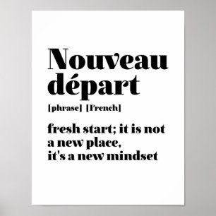 Nystart för Nouveau Depart för inspirerande Fransk Poster