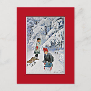 Nystrom - Barnen i Snö, 1910 Vykort