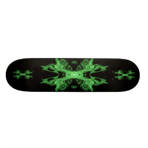 nysvart grönt skateboard bräda 21,5 cm