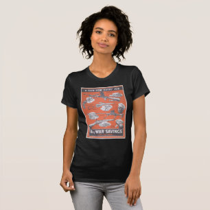 Nytryck av brittisk krigstidsposter. tee shirt