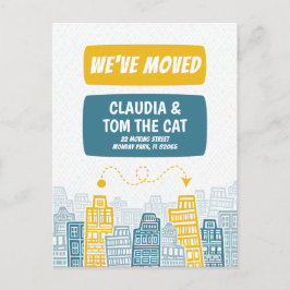 nytt adress att vi är vykort för flytta tecknad Ci