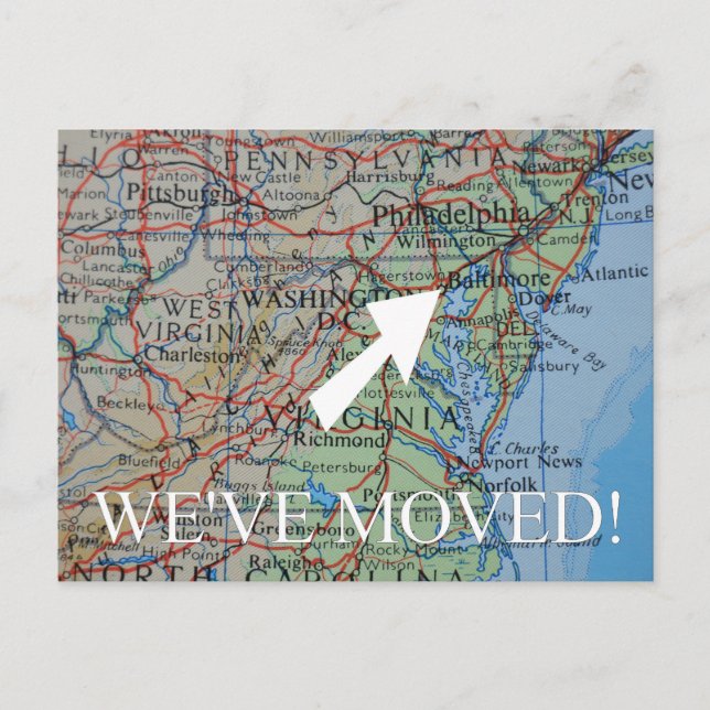 Nytt adress Baltimore-meddelande Meddelande Vykort (Framsida)