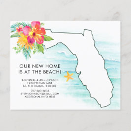 Nytt adress budgetkort för Florida Karta Blommigt