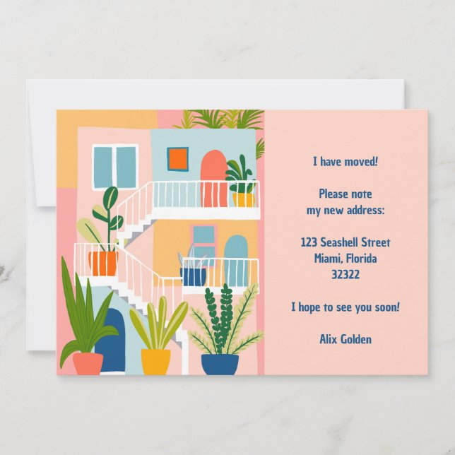 Nytt adress färgfack för meddelande om flytta (Framsida)