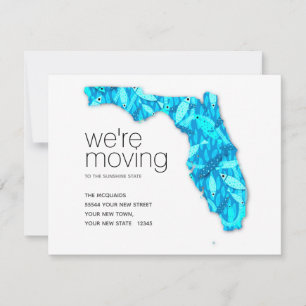 Nytt adress fiskplatta anmälningskort i Florida Meddelande