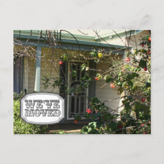 Nytt adress Flytta House Home Photo Postcard Meddelande Vykort