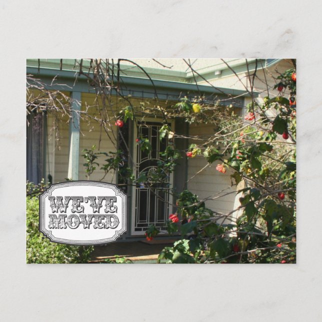 Nytt adress Flytta House Home Photo Postcard Meddelande Vykort (Framsida)