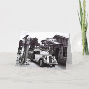 Nytt adress Flyttat Vintage Packed Car Mailing Sto Kort