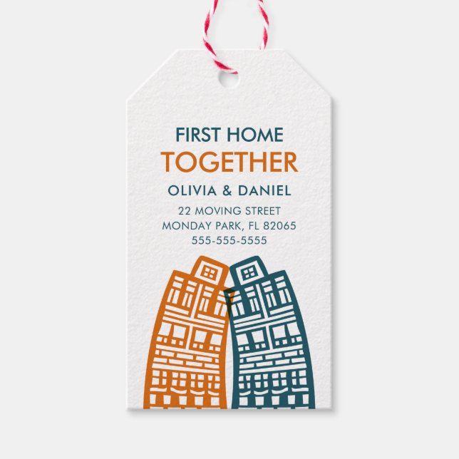 Nytt adress kort för första hemmet tillsammans med (Framsidan)