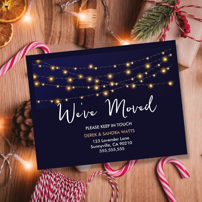 Nytt adress kort för helgdag - Vi har Flyttat vyko (Skapare uppladdad)