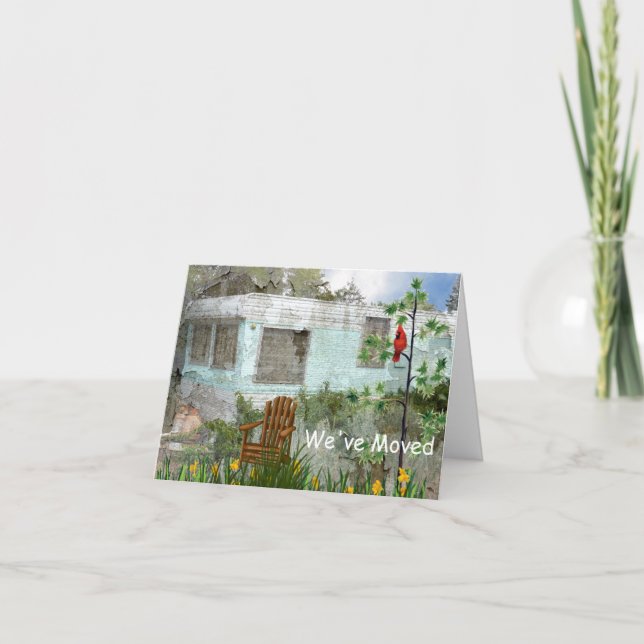 Nytt adress kort för vi har flyttat (Framsida)