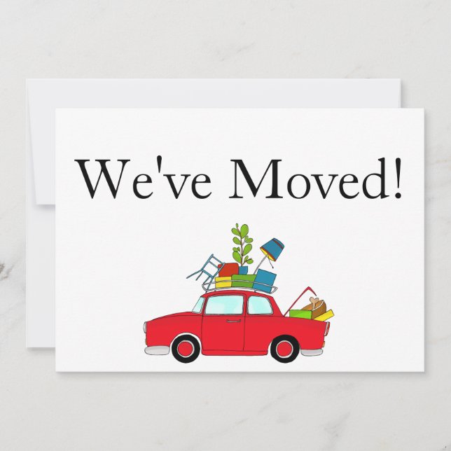 Nytt adress kort för vintage bil (Framsida)