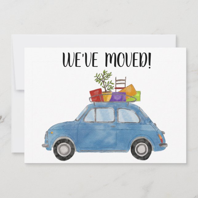 Nytt adress kort för vintage bil (Framsida)