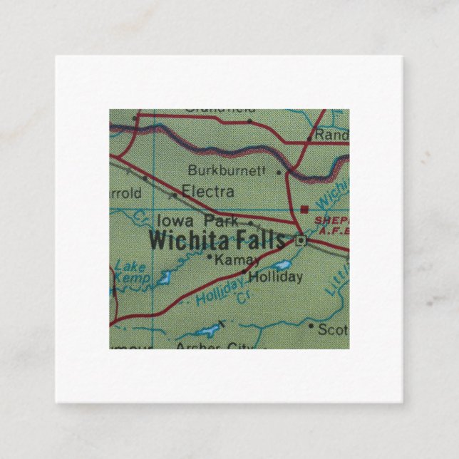Nytt adress kort för Wichita Falls-Vi har flyttat (Framsida)