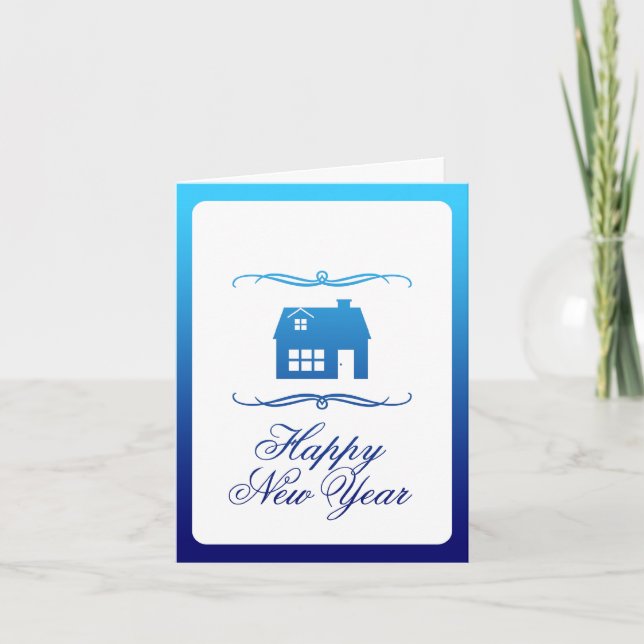 nytt adress meddelande för gott nytt år (Framsida)