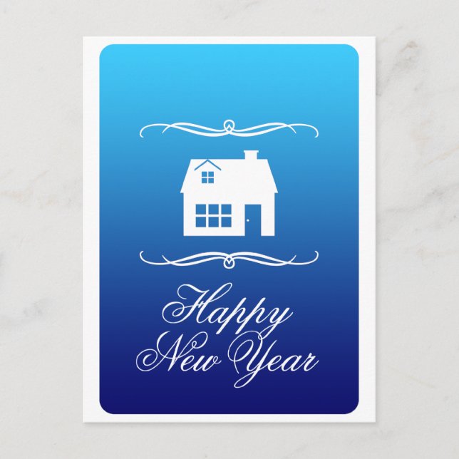 nytt adress meddelande för gott nytt år (Framsida)