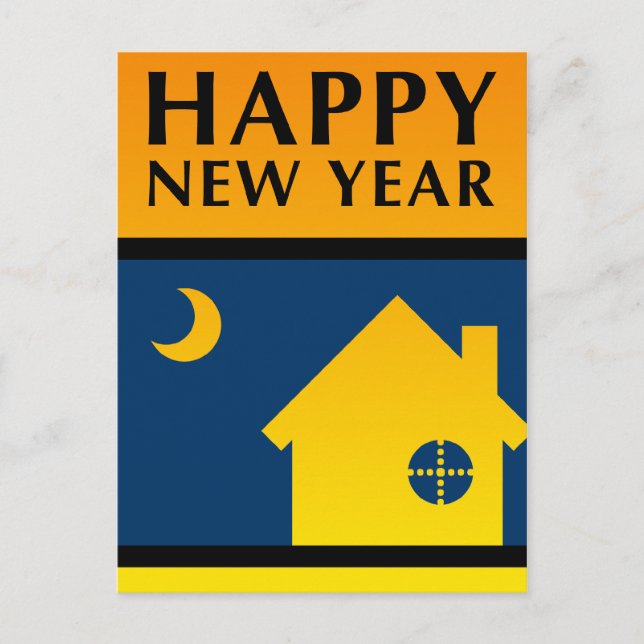 nytt adress meddelande för gott nytt år (Framsida)