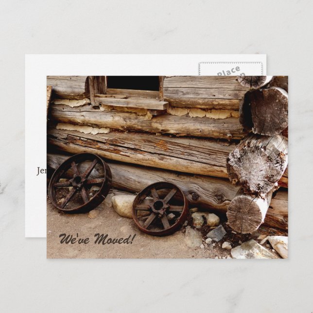 Nytt adress meddelande från Rusty Wagon Hjul (Fram/baksida)