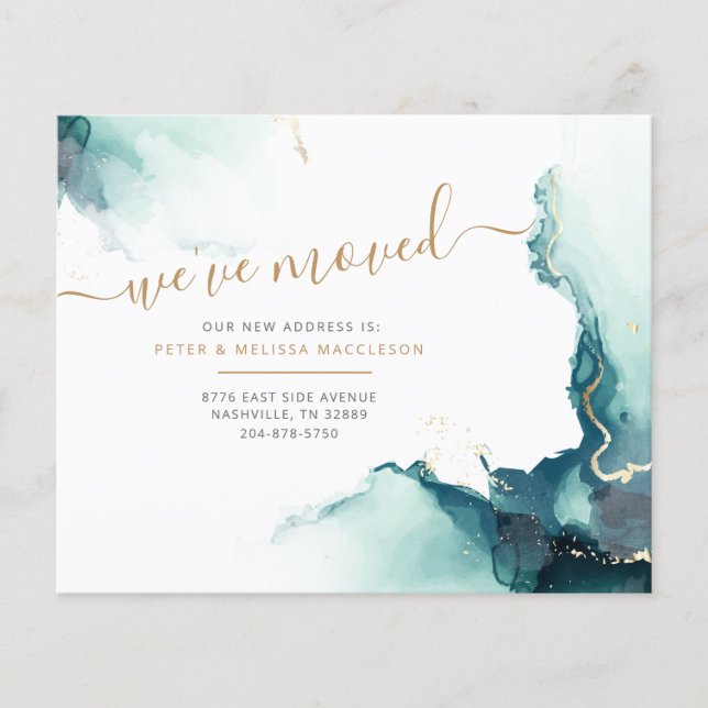 Nytt adress meddelande om budgetens Vi har flyttat (Framsida)