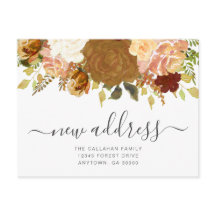 Nytt adress meddelande om Flytta av Blommigt till