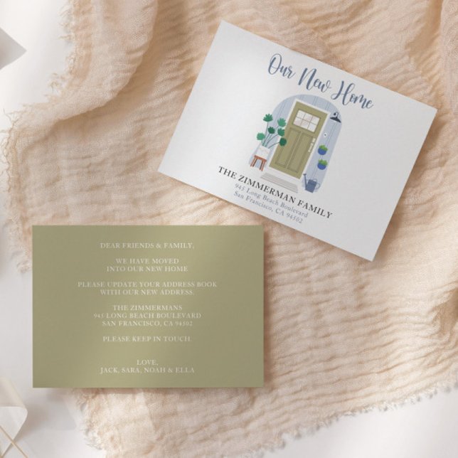 Nytt adress meddelande om Flytta av vattenfärgsdör (Skapare uppladdad)