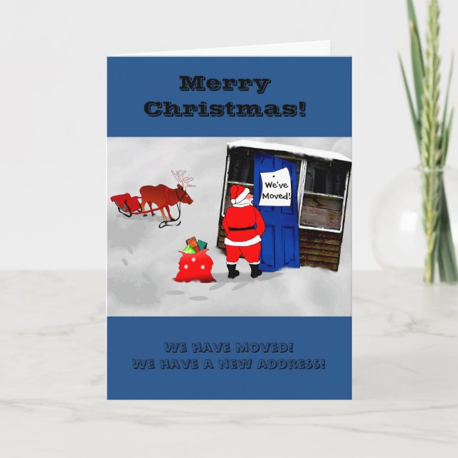 Nytt adress meddelande om julkort (Framsida)