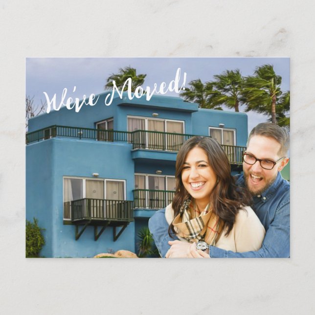 Nytt adress meddelande om modern Vi har flyttat-fo Vykort (Framsida)