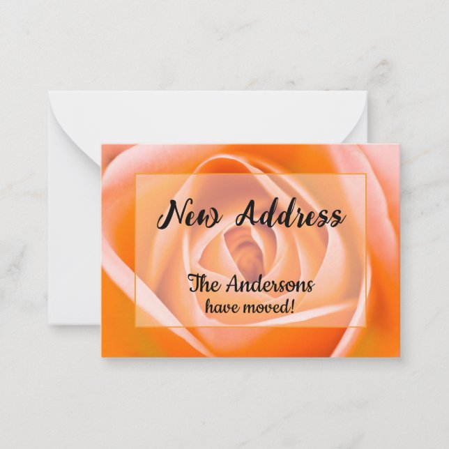 Nytt adress meddelande om orange Ro (Framsida)