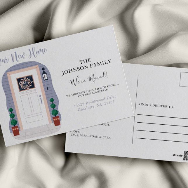 Nytt adress meddelande om Pastel-Vi har flyttat Vykort (Skapare uppladdad)