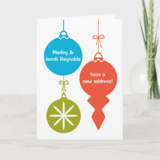 Nytt adress meddelande om retro-julprydnader