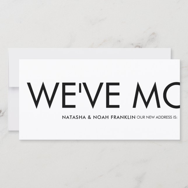 Nytt adress meddelande om roligt Vi har flyttat (Framsida)