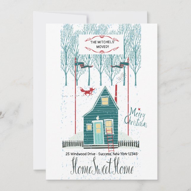 Nytt adress meddelande om vinterhemmet (Framsida)