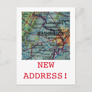 Nytt adress meddelande om Washington DC Vykort