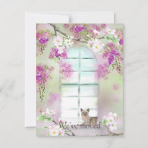 Nytt adress meddelandekort för siamesisk katt