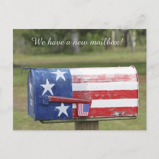 Nytt adress meddelandekort för vi har flyttat vykort (Framsida)