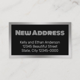 Nytt adress Silver Flytta-aviseringskort Tilläggskort