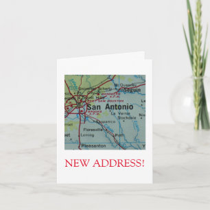 Nytt adress tillkännagivande av San Antonio Meddelande