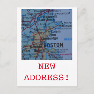 Nytt adress uttalande från Boston Meddelande Vykort