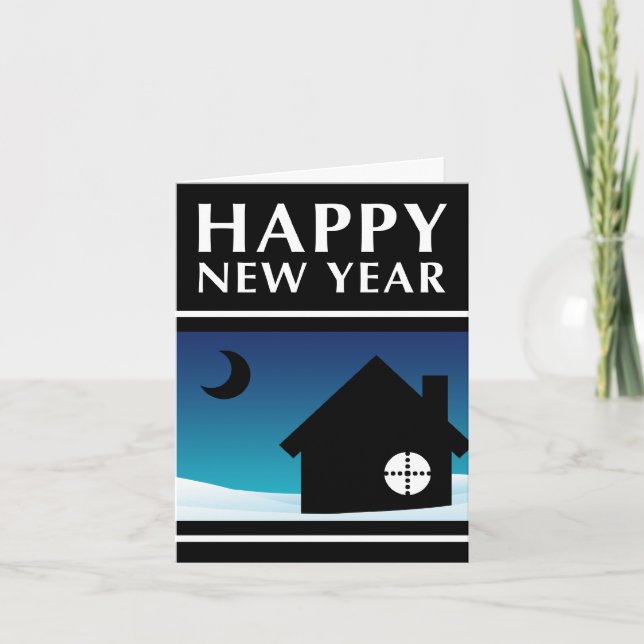 nytt adress uttalande från gott nytt år helgkort (Framsida)